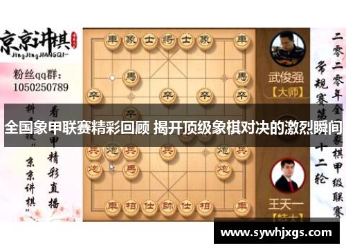 全国象甲联赛精彩回顾 揭开顶级象棋对决的激烈瞬间